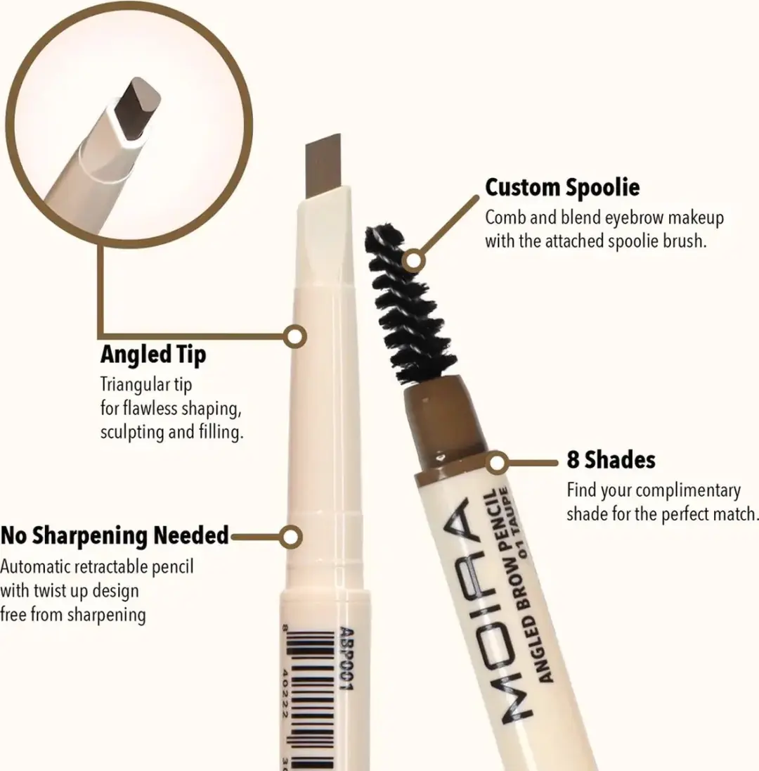 Moira Angled Brow Pencil 001 Taupe - 5g