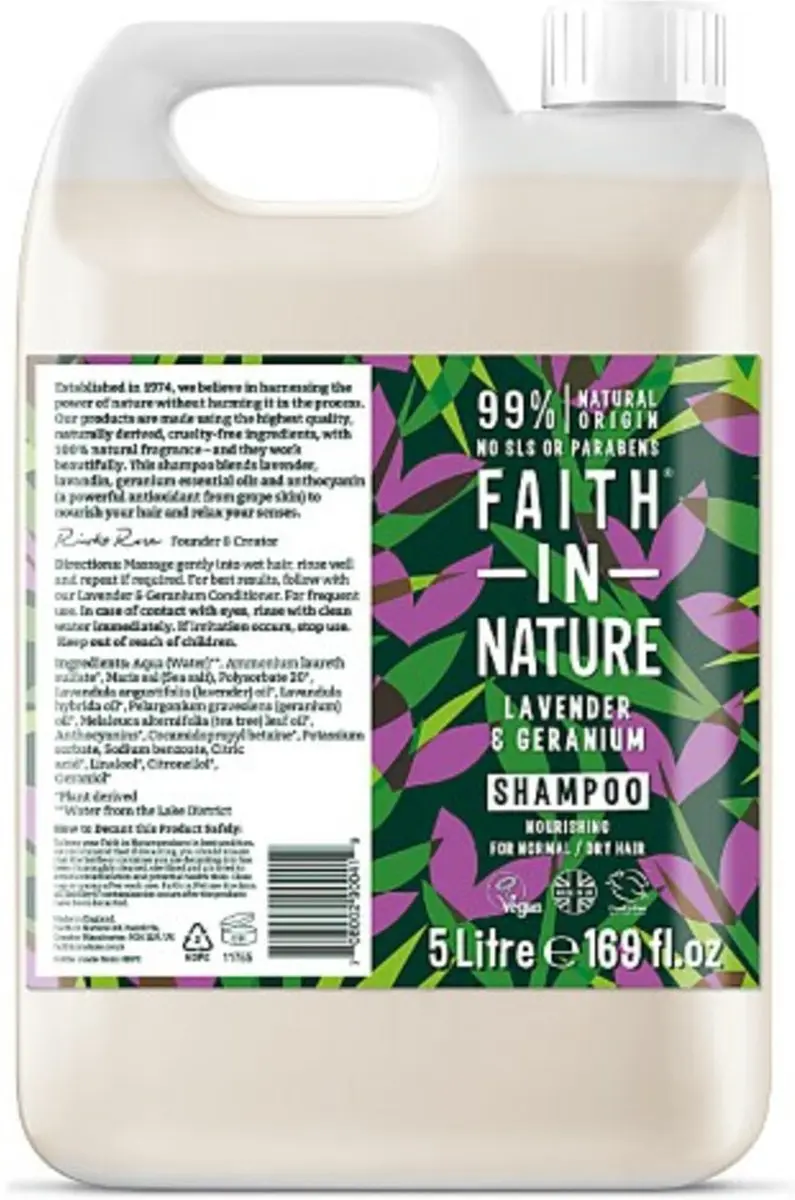 Faith In Nature Lavendel & Geranium Shampoo 5L