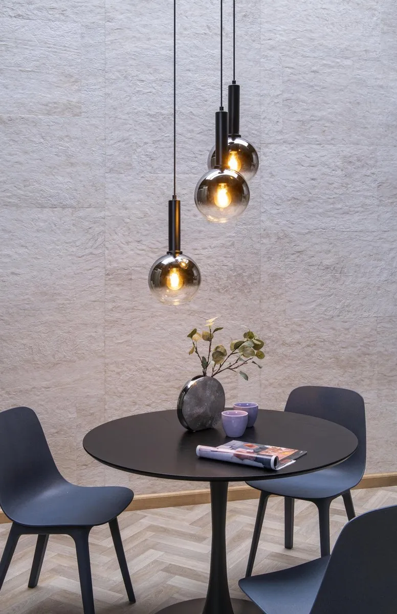 Lucide Marius Hanglamp Ø48,5cm - 3xE27 Zwart