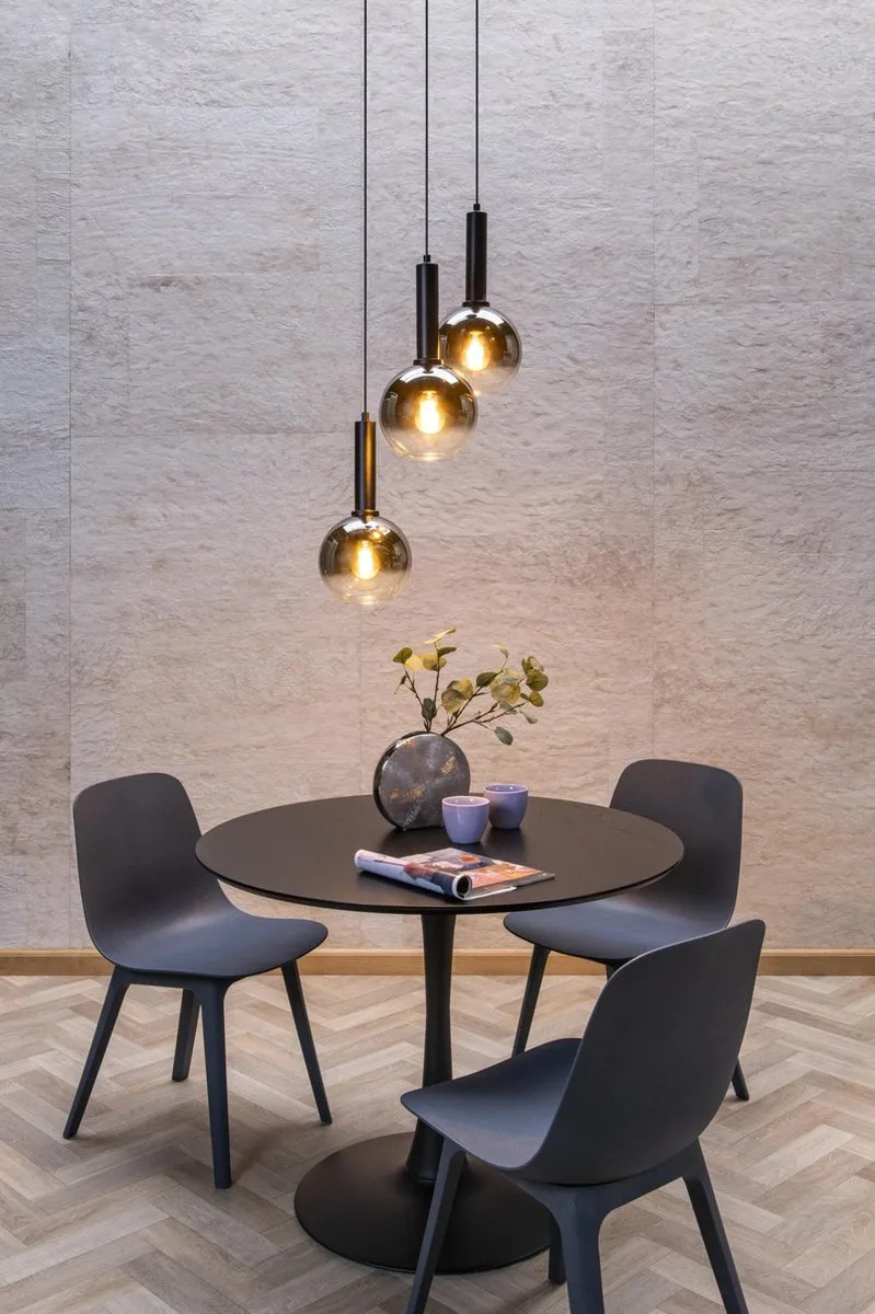 Lucide Marius Hanglamp Ø48,5cm - 3xE27 Zwart