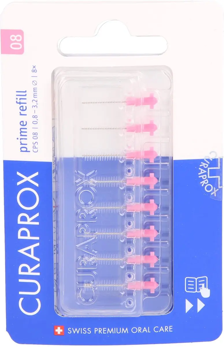 Curaprox Prime Refill Ragers 3,2mm - 8 Stuks - afbeelding 6 van 6