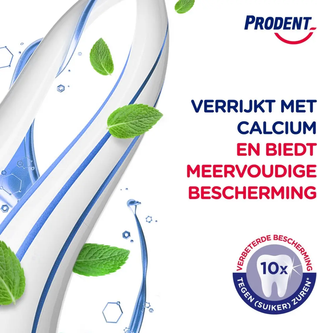 Prodent White + Strong Tandpasta 75ml - 8 Stuks