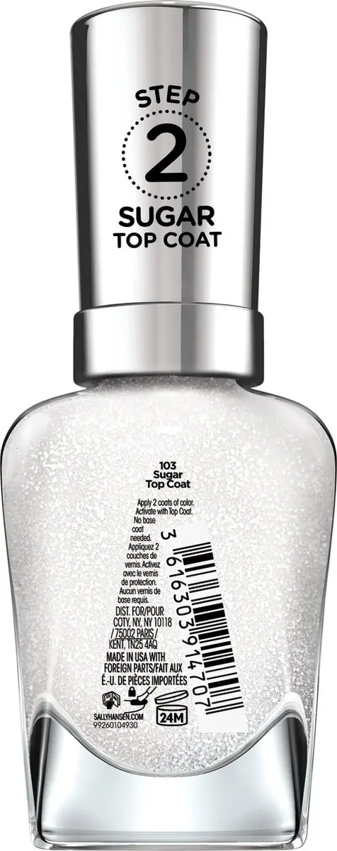 Sally Hansen Miracle Gel 103 Top Coat 15ml - Kleur 103 Sugar