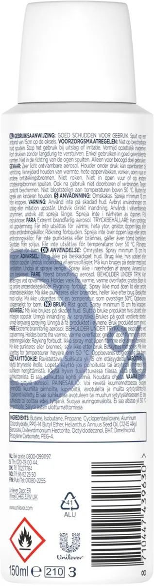 Neutral Parfumvrije Anti-Transpirant Spray 150ml - 6 Stuks - afbeelding 6 van 6
