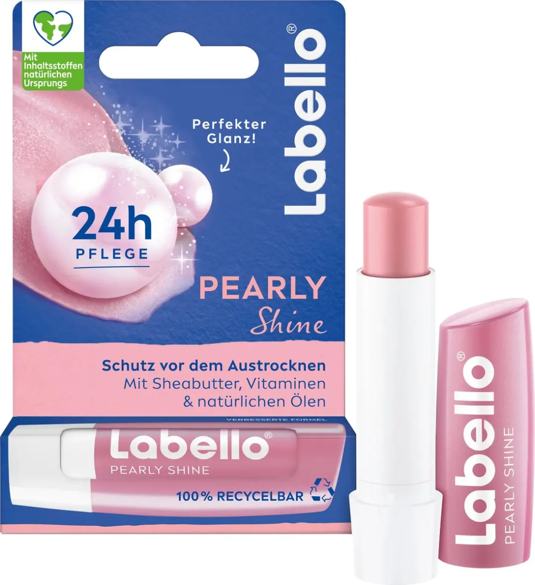 Labello Pearly Shine Lipbalsem 5.5ml - Roze