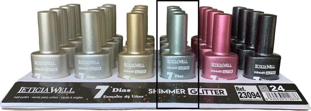 Leticia Well Nagellak Grijs Glitters 13ml