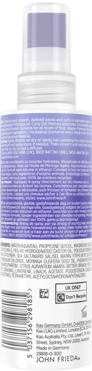 John Frieda Frizz Ease Dream Curls Haarspray 150ml