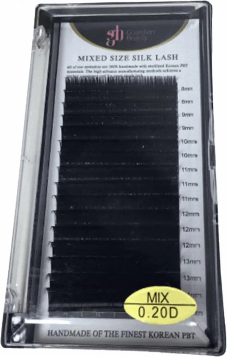 Guardian Beauty Prime Silk Lashes Wimper Extensions - 0.20mm Krul - Zwart - Met lijm & pincet
