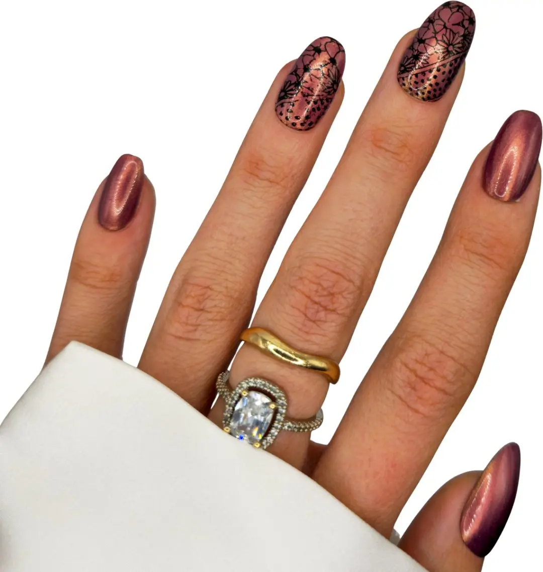SD Press on Nails Aurora Pink Plaknagels - Medium - 20 Stuks