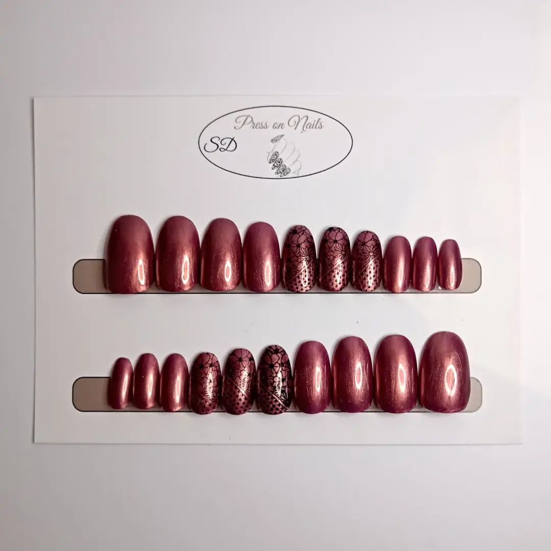 SD Press on Nails Aurora Pink Plaknagels - Medium - 20 Stuks