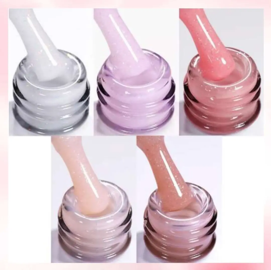 Born Pretty BIAB Builder Gel 5 Stuks - 10ml - Met Glitter