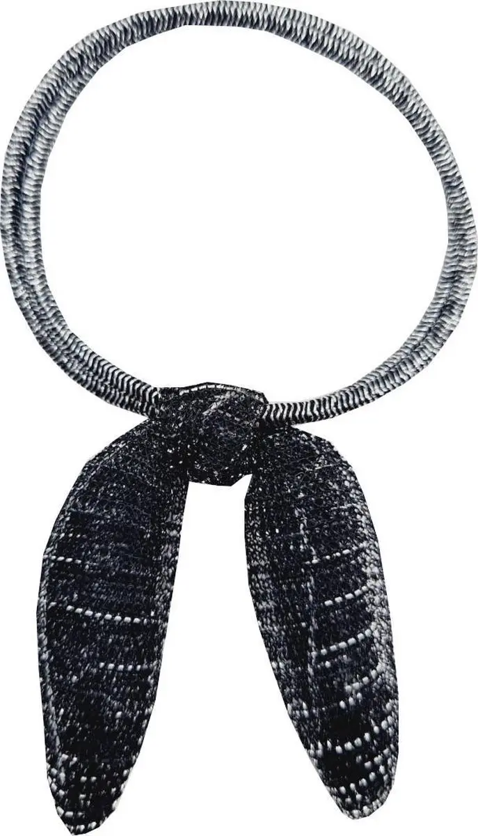 Haarsoires Haarelastieken Strik 5cm Glitter Grijs Zilver - 3 Stuks