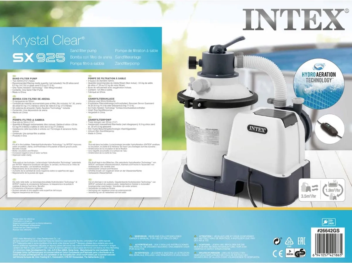 Intex 26642GS Zandfilterpomp 3500L/u - 32mm