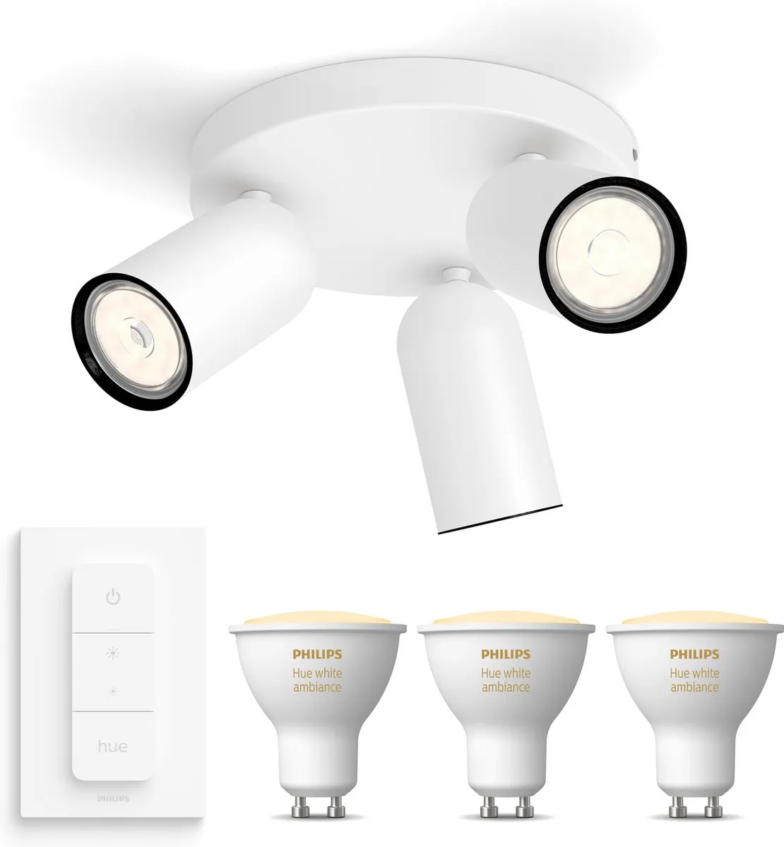 Philips Hue Pongee Opbouwspot 3x GU10