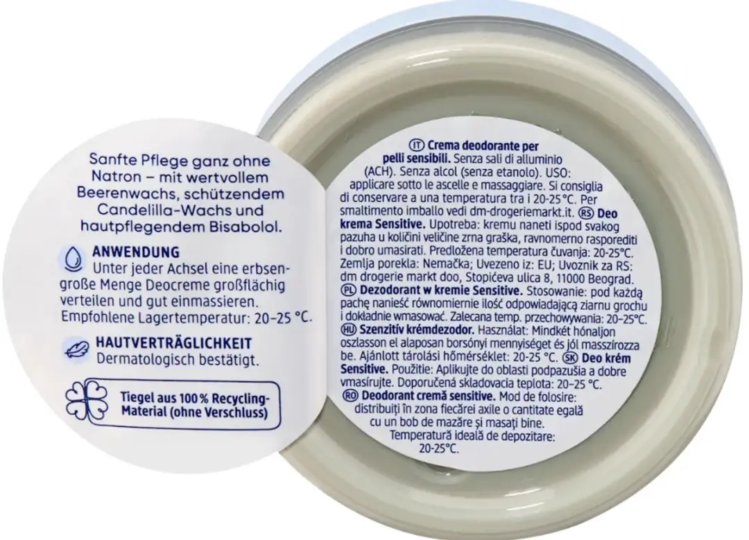 Balea Aluminiumvrije Deodorantcrème 50ml - Cocosolie