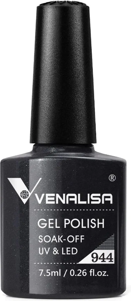 Venalisa UV Gellak Metallic Zwart - 7.5ml - 2 Stuks