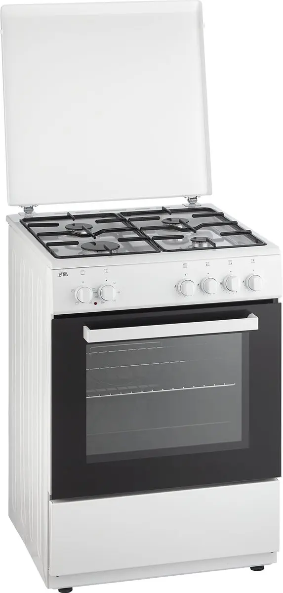 Etna FGV160WIT Gasfornuis 60cm - 4 Zones - 72L - Wit