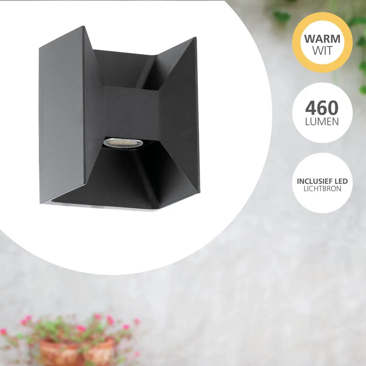 Eglo Morino Wandlamp LED 18cm - Antraciet