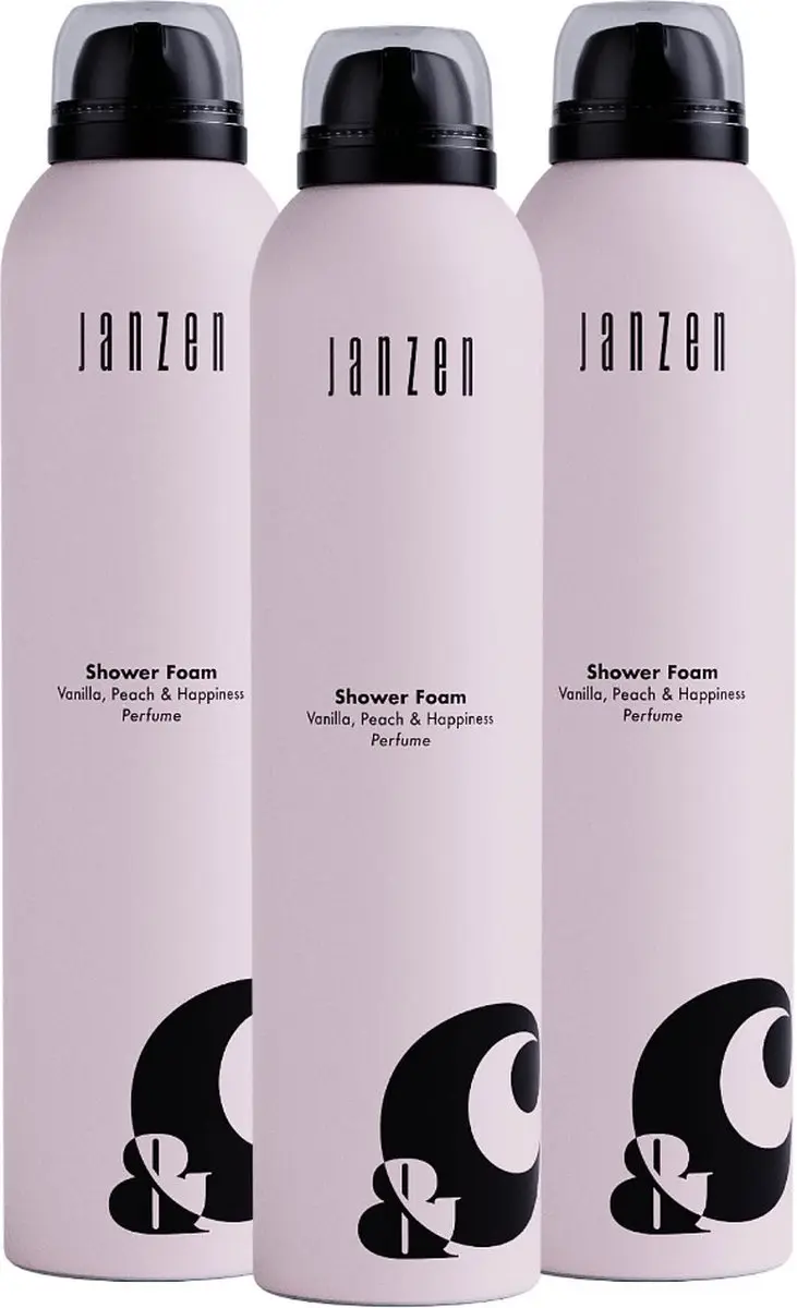 Janzen Shower Foam Vanilla Peach & Happiness 3x200ml
