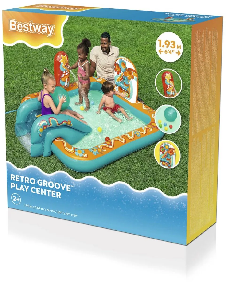 Bestway Hippie Speelpark Zwembad 193x152x74cm - Meerkleurig - afbeelding 6 van 6