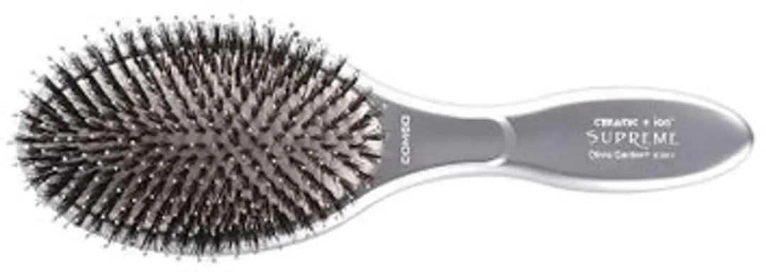 Olivia Garden Oval Boar & Nylon Haarborstel - Zwart