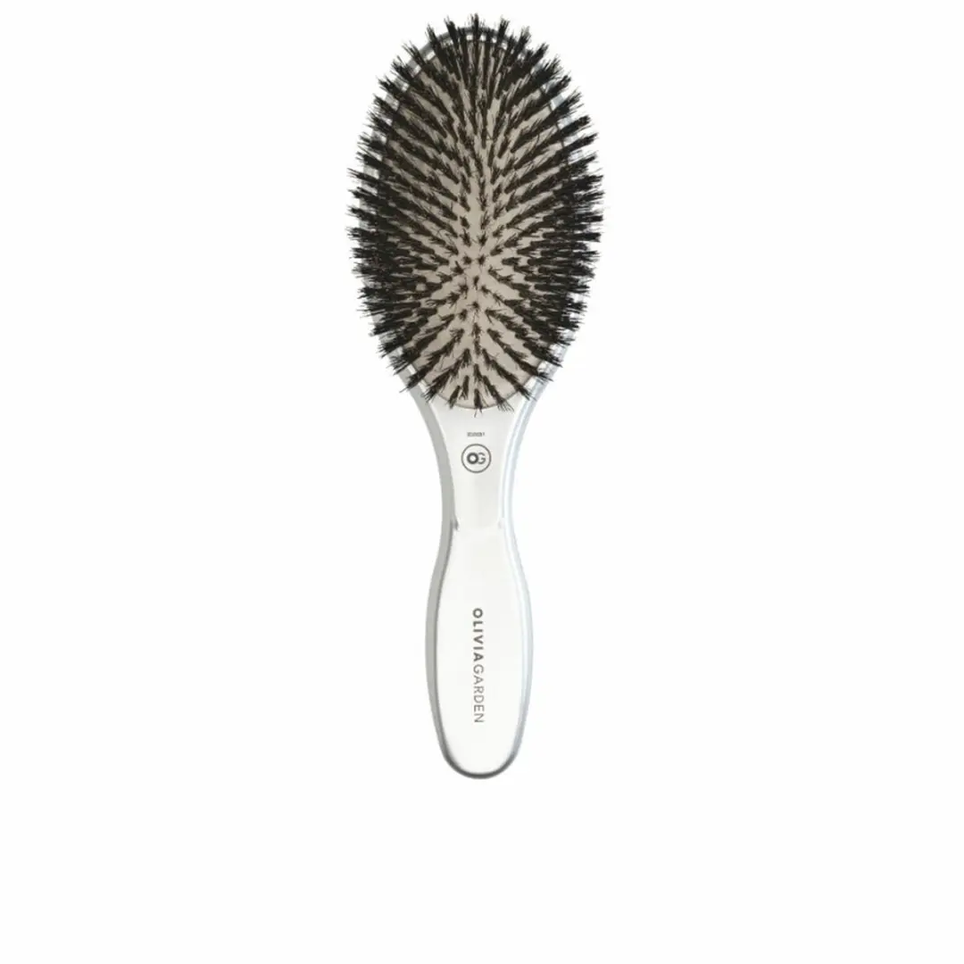 Olivia Garden Oval Boar & Nylon Haarborstel - Zwart