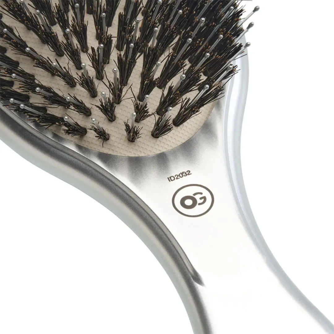 Olivia Garden Oval Boar & Nylon Haarborstel - Zwart