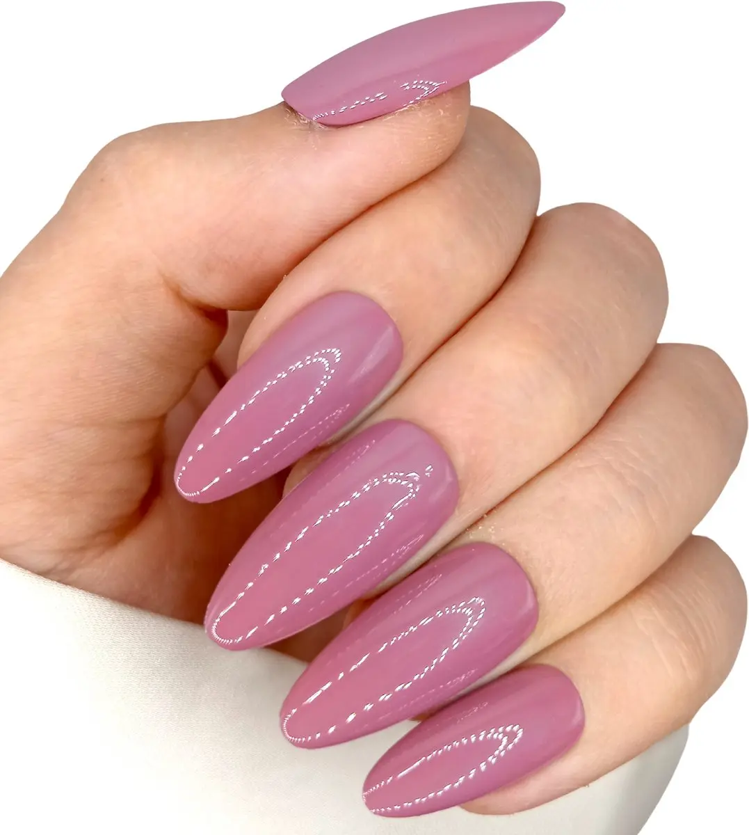 SD Press on Nails B-76 Nude Paars Plaknagels