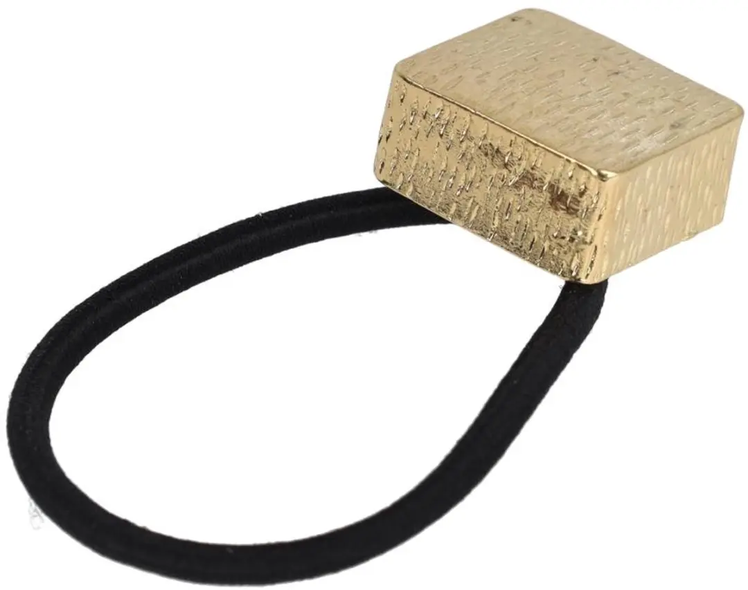 Haarsoires Cuff Haarelastiek 2cm - Zwart/Goud