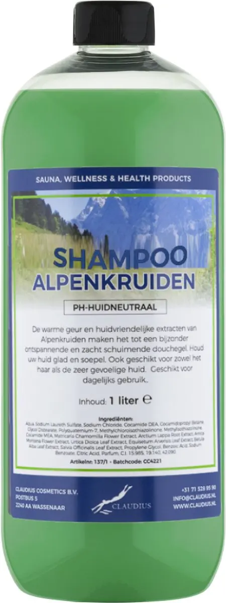 Splashbox Cosmetics Alpenkruiden Shampoo 1L