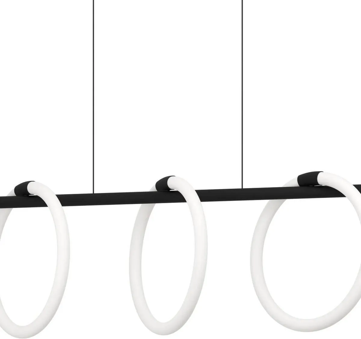 Eglo Caranacoa Hanglamp LED 117cm - 3 Lichtpunten - Zwart/Wit