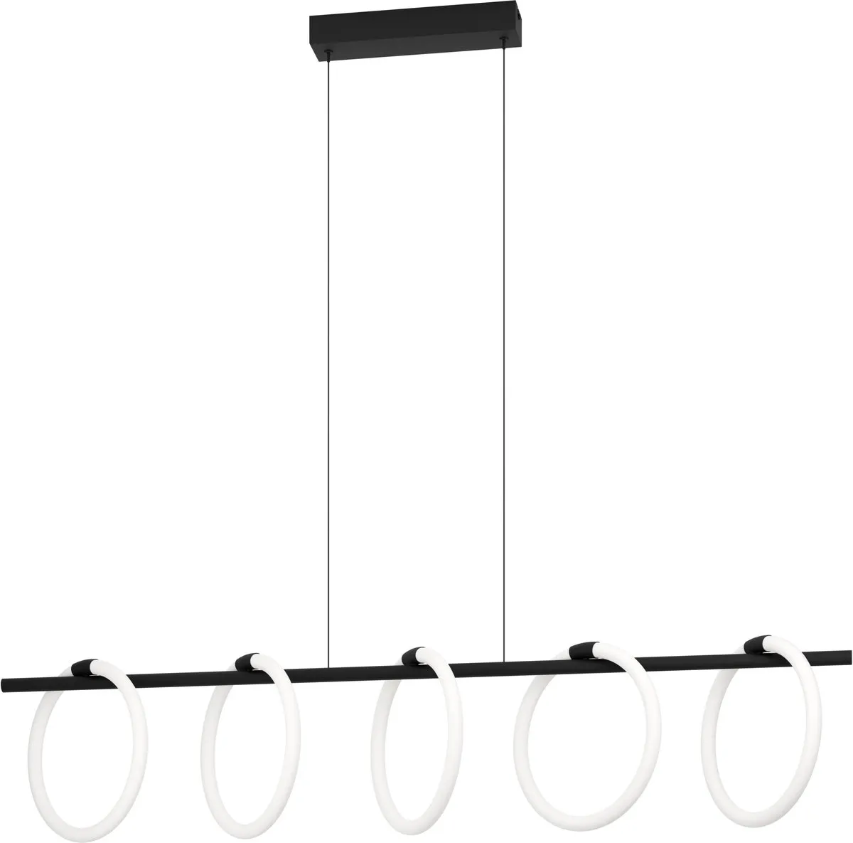 Eglo Caranacoa Hanglamp LED 117cm - 3 Lichtpunten - Zwart/Wit