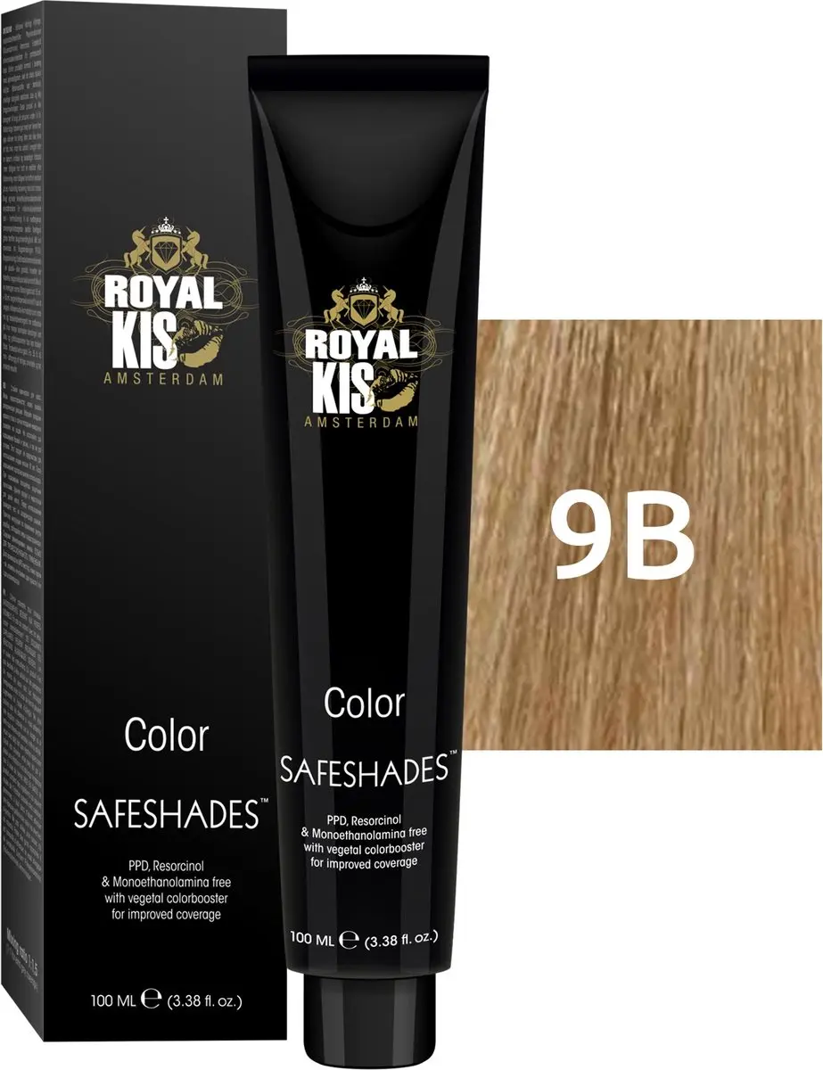 KIS Royal Safe Shade 150ml Haarkleur 9B - Permanent