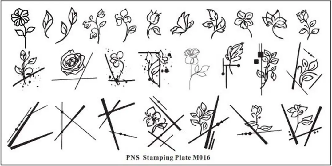 Korneliya PNS Stamping Plate MINI M016 - 1 Stuk