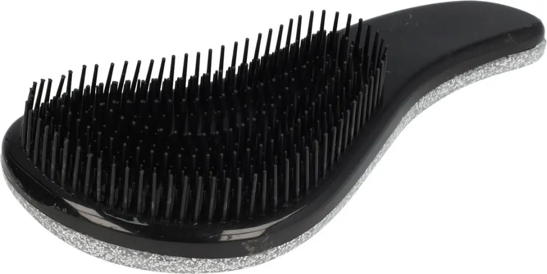 Haarsoires Haarkam Borstel 19cm - Anti-klit Glitter Zilver