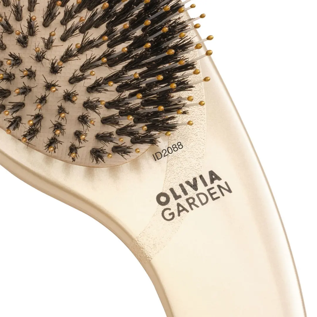 Olivia Garden Curve Boar & Nylon Haarborstel - Zwart