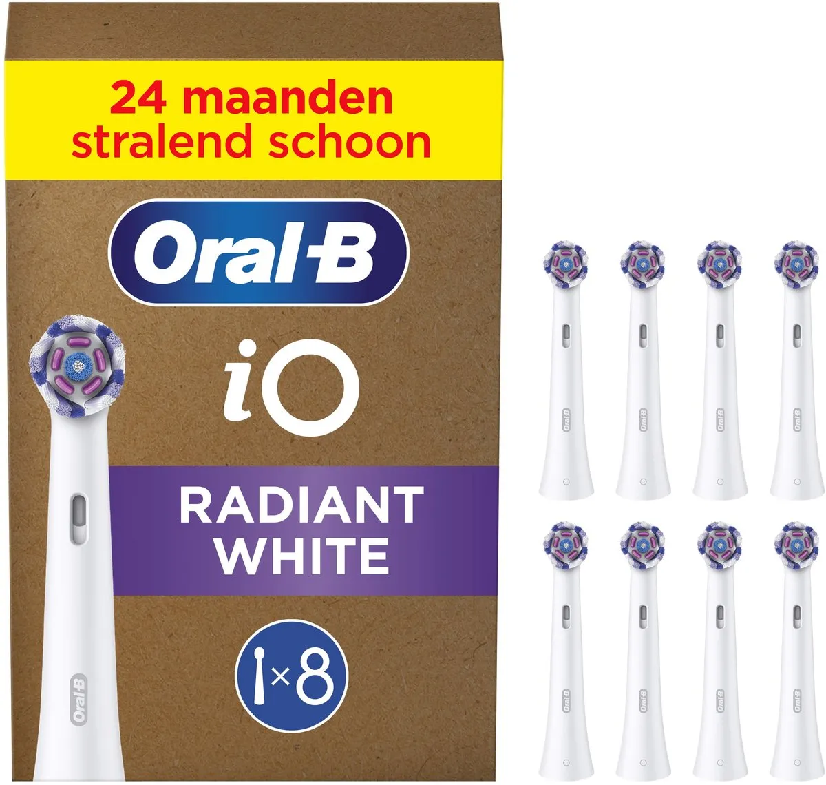 Oral-B iO Radiant White Opzetborstels - 8 Stuks - afbeelding 6 van 6