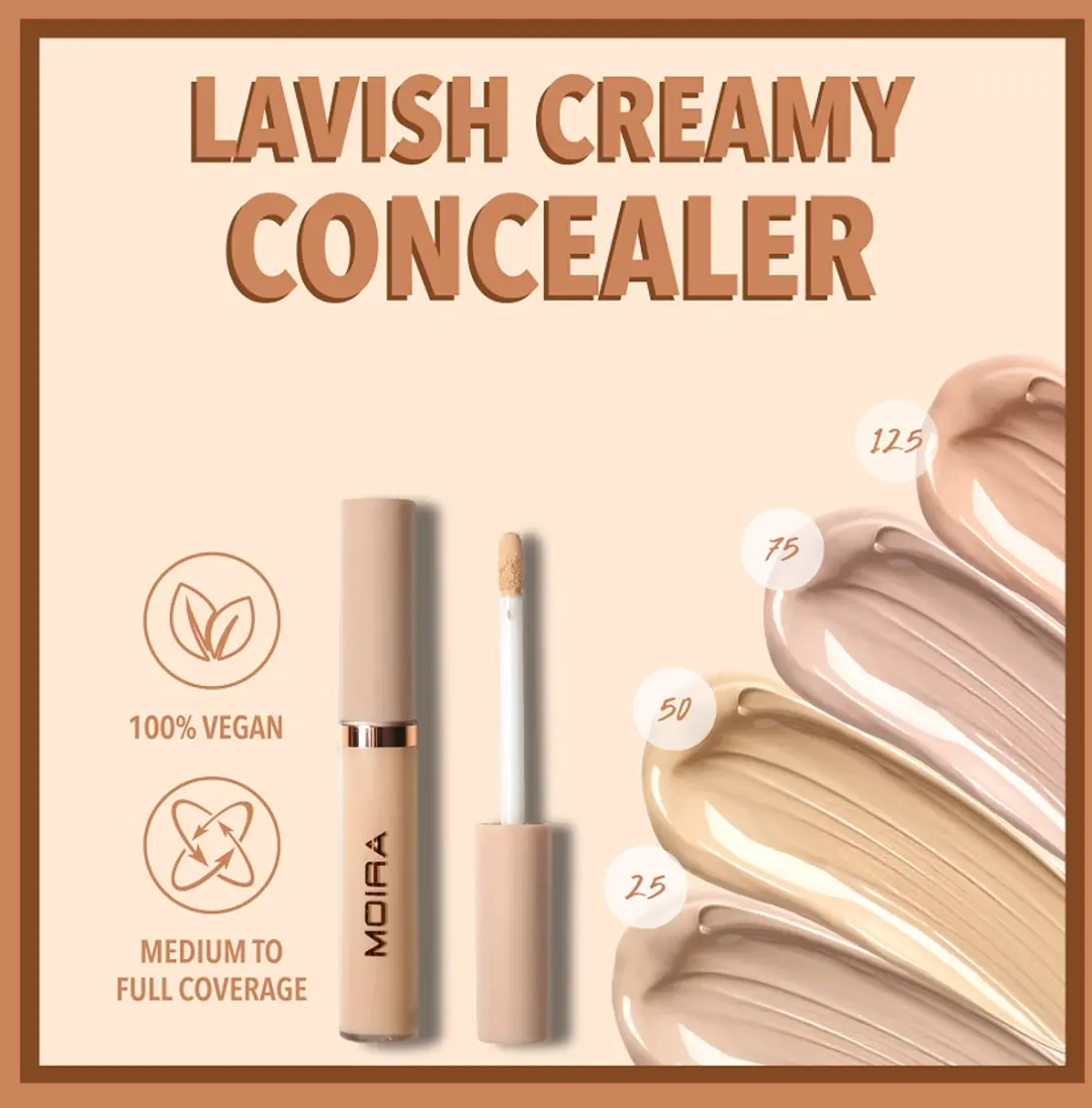 Moira Beauty Lavish Creamy Concealer 075 Vanilla Bean - 7,5 ml