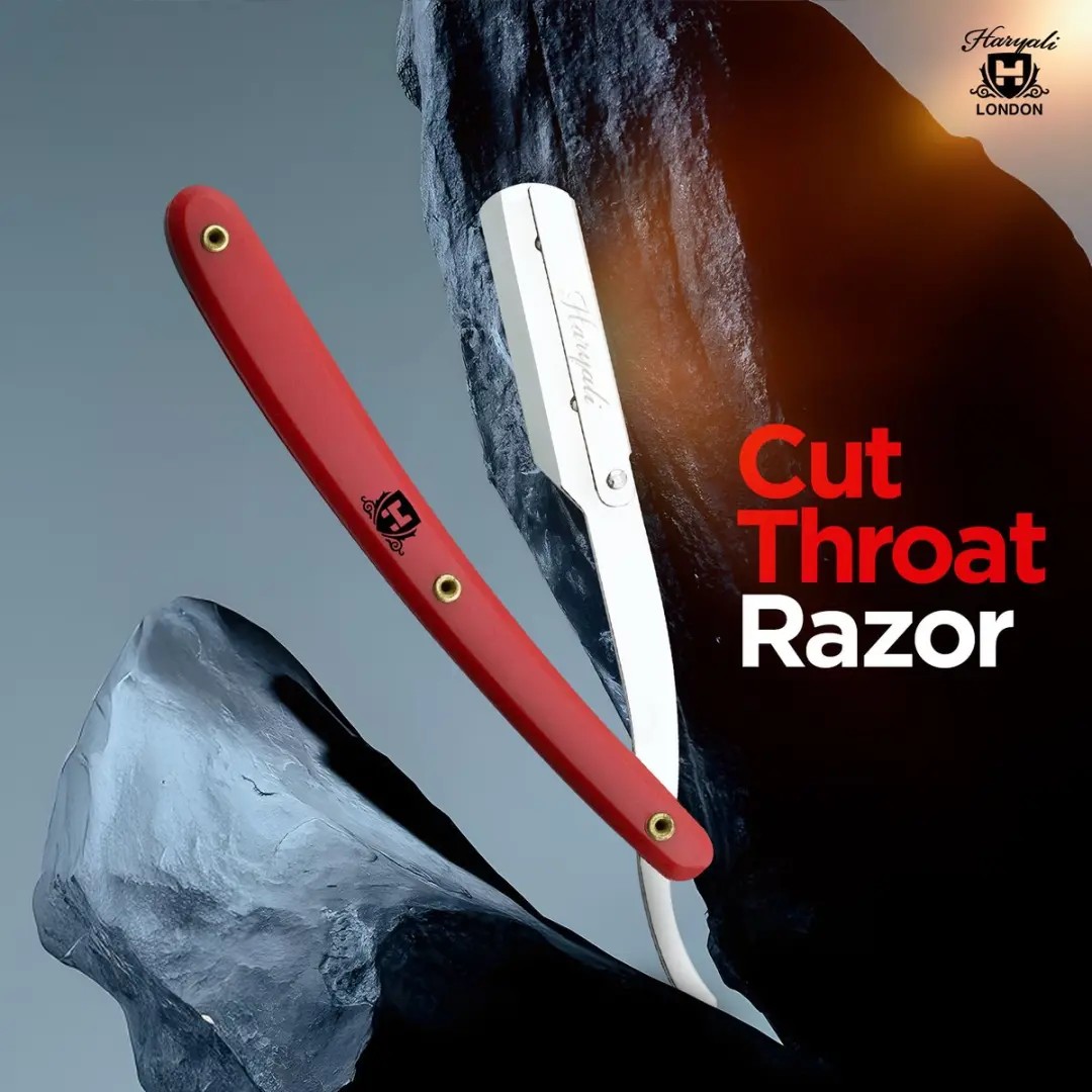 Haryali London Cut Throat Scheermes - Rijk Rood - afbeelding 6 van 6
