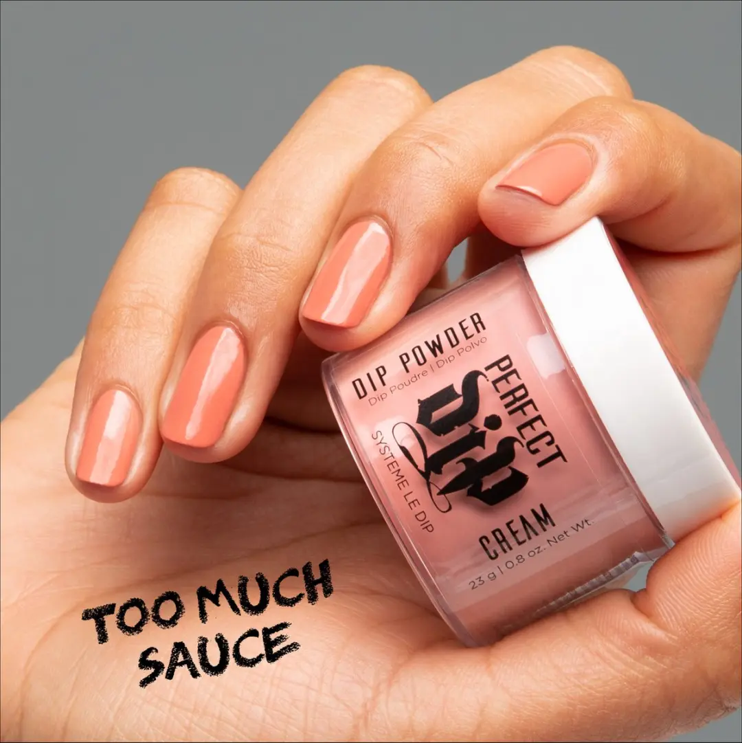Artistic Nail Design Perfect Dip Poeder 'TOO MUCH SAUCE' - 23g - Koraal Créme