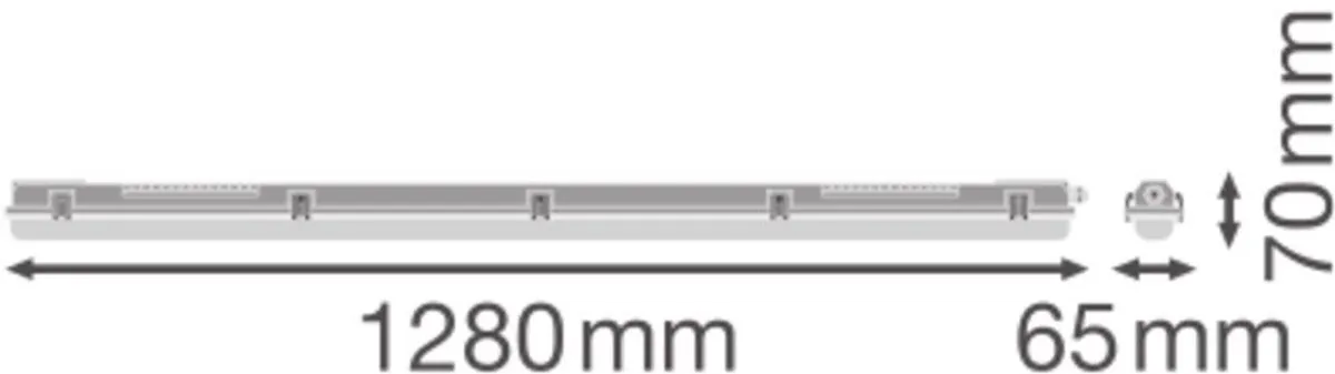 LEDVANCE MT Gen 3 IP65 Behuizing 120cm - Helder