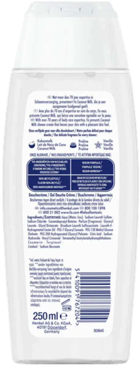 Fa Douchegel Coconut Milk 250ml - 3 Stuks