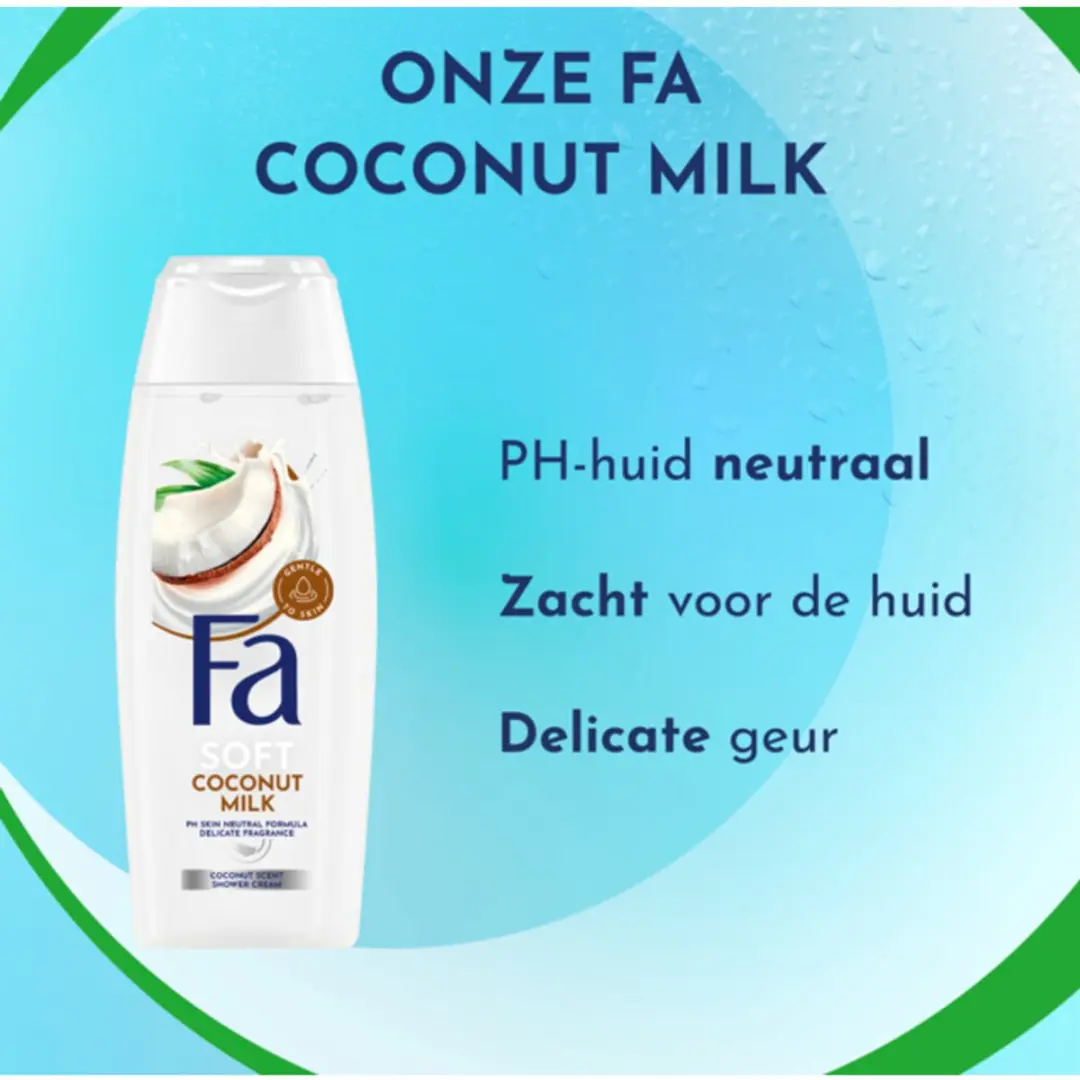Fa Douchegel Coconut Milk 250ml - 3 Stuks