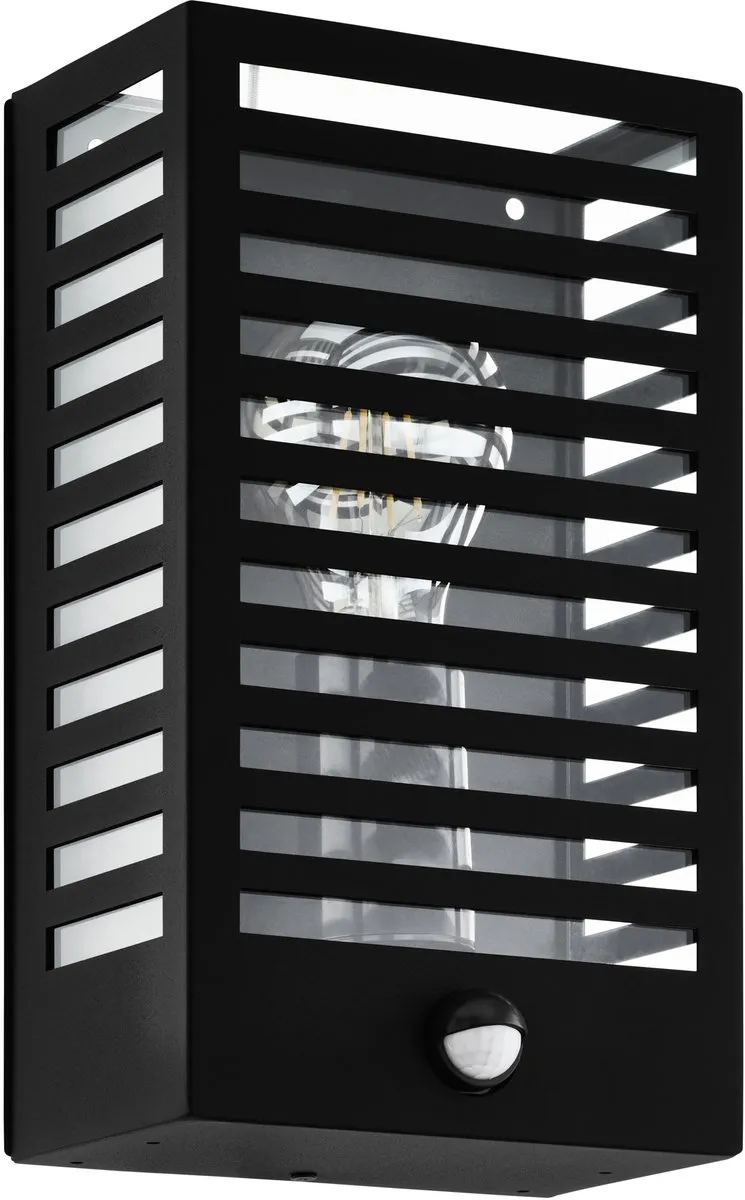 EGLO Alamonte 3 Wandlamp Buiten - E27 - 29,5 cm - Beweginssensor - Zwart