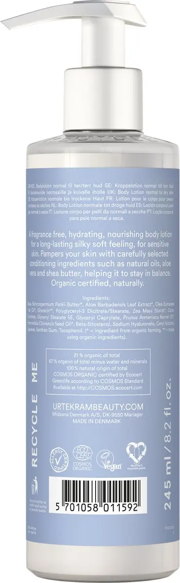 Urtekram Parfumvrije Bodylotion 245ml