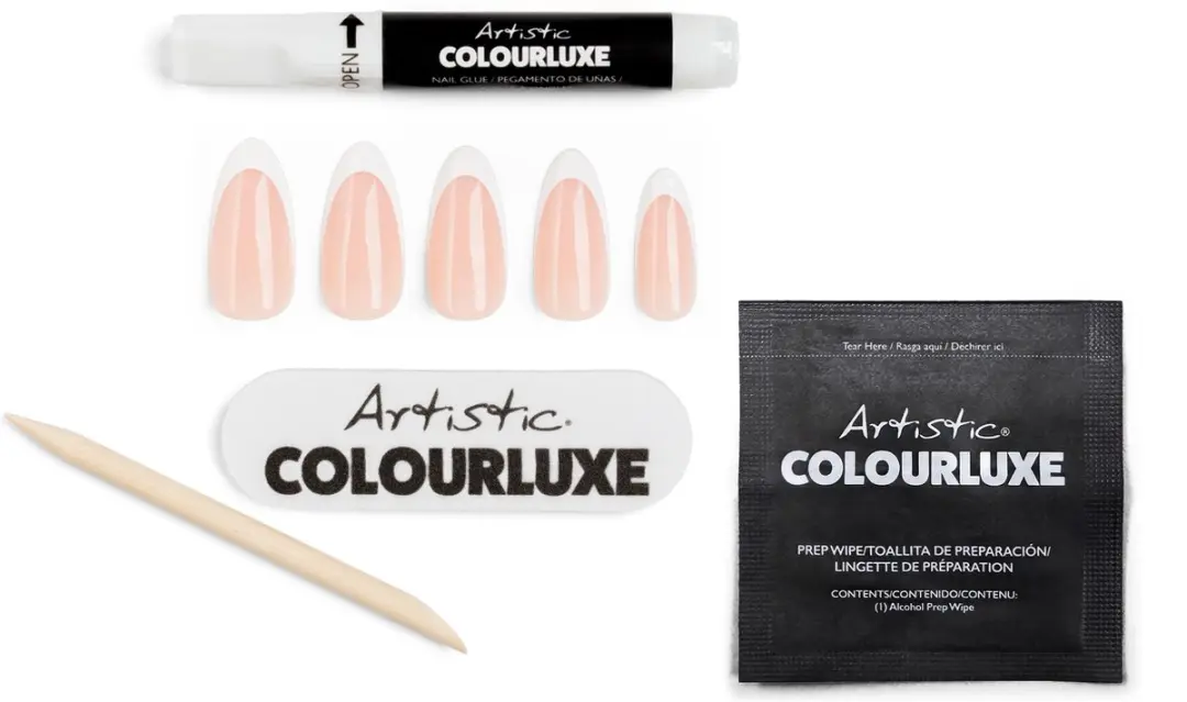 Artistic Nail Design Colourluxe Press On Tips Parisian Chérie - Short Almond
