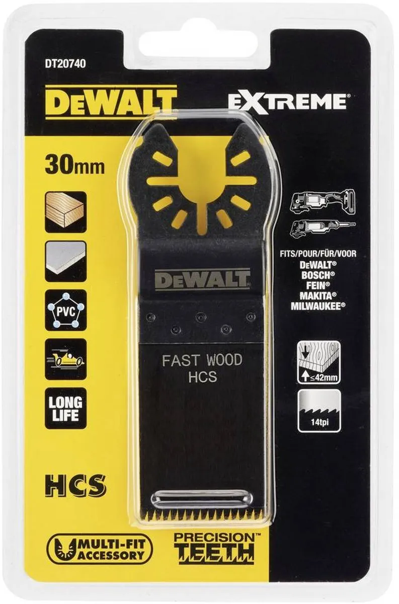 DeWalt DT20740 Multitool Zaagblad HCS 32mm - Hardhout