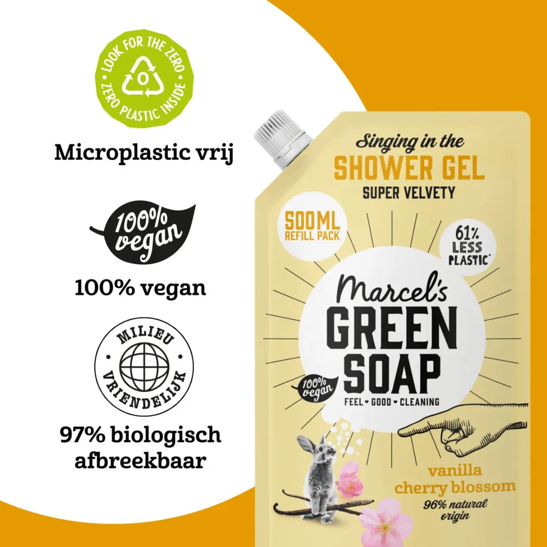 Marcel's Green Soap Shower Gel Refill 500ml - Vanille & Kersenbloesem