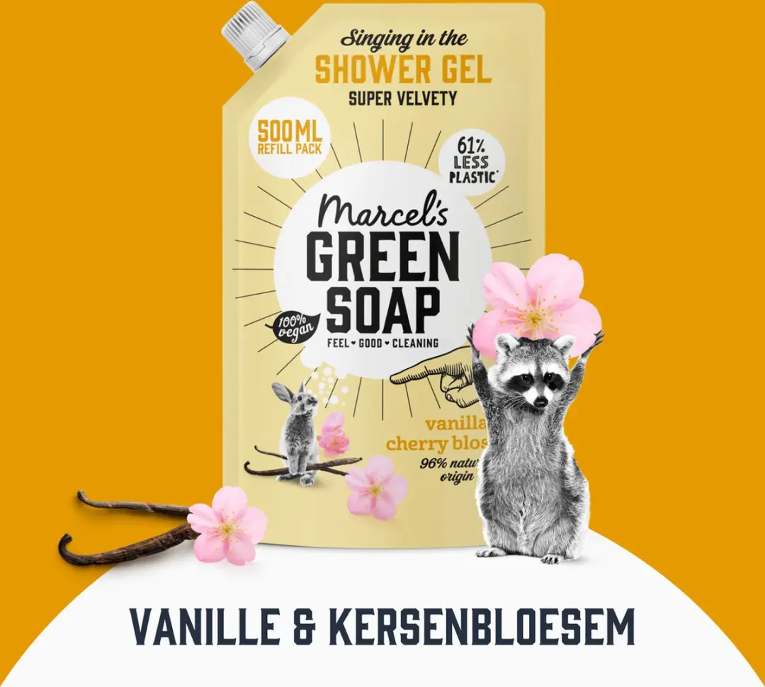 Marcel's Green Soap Shower Gel Refill 500ml - Vanille & Kersenbloesem
