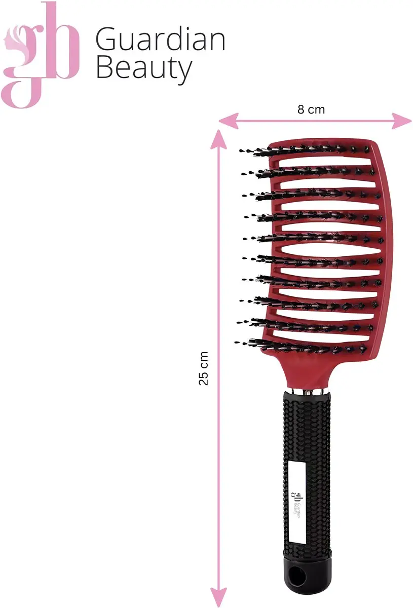 Guardian Beauty Anti Klit Haarborstel Rood - 2 Stuks - afbeelding 2 van 6